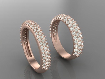 free diamond pave ring  rings pave gold diamond shiny 3d-print printable design silver ring jewel jewelery free freee  3d print model - Mito3D