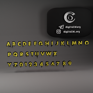 libre Feu Police caractère panneaux logos freefire tirer lettre lettres Nombres mobile Jeu Jeux 3d print model - Mito3D