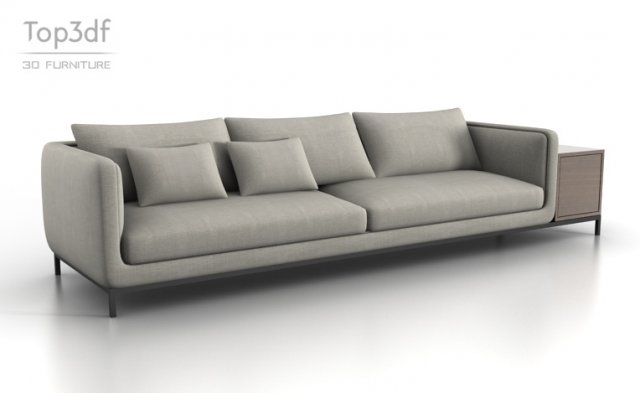 free sofa 3d model in 3dexport couch furniture 3D print model - Mito3D