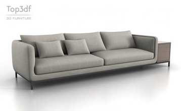 free sofa free sofa couch free furniture 3d print model - Mito3D