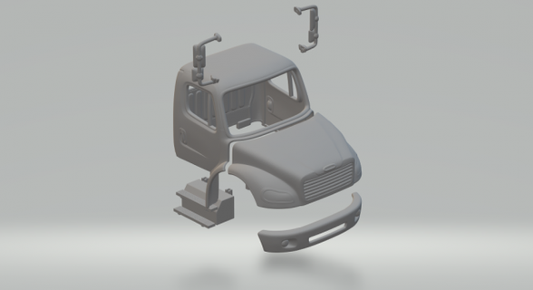 yük gemisi iş sınıf m2 kabin 3d yazdır model in araç 3dexport döküm sıcak tekerlekler yuva slotcar slot car oyuncaklar araba 3dpirnt baskı yazdırılabilir 3d print model - Mito3D