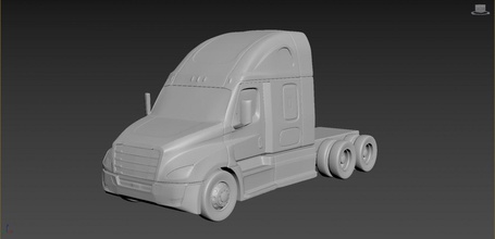 freightliner cascadia on a small scale 3d print model in automotive 3dexport car cars hobby american auto truck sport printcar drive rc toy plastic 172 1120 1160 3d print model - Mito3D