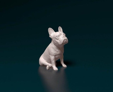 francês buldogue 010 estatuetas cão animal impressão 3d print model - Mito3D