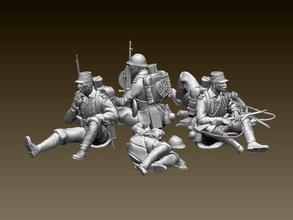 francese soldato ww1 3d stampa modello in figurine 3dexport francia soldati durante seconda guerra mondiale lebel m1886 chauchat uomo miniatura scultura militare esercito fucile miniature 1ww 3d print model - Mito3D