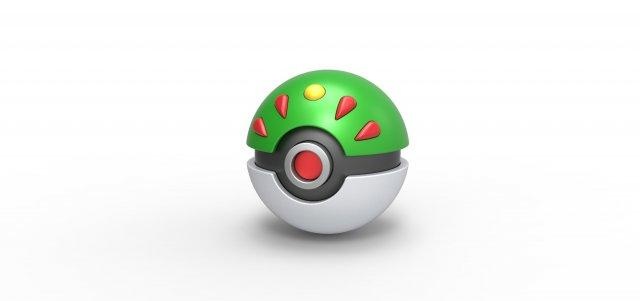 Freund Ball Pokeball Pokémon Konzept Container Anime Spielzeug drucken druckbar Freundeball 3d print model - Mito3D