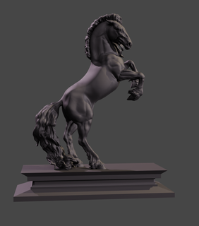 friesian horse sculpture animal horsestatue 3dprint 3dprintable design decoration figure miniatures highpoly 3d print model - Mito3D
