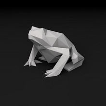 frog frogs art sculpture lowpoly low-poly toad animals amphibians 3d print model - Mito3D