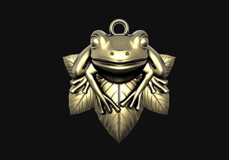 frog pendant pendants jewelry jewel animal reptil 3d print model - Mito3D