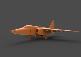 frogfoot su25 su plane 25 sukhoi attack war air military aircraft force airplane russian su-25 army aviation vehicle jet grach 3d print model - Mito3D