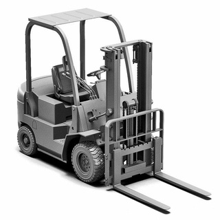 front truck loader forklift automotive printable bobcat tractor toy 3d print model - Mito3D