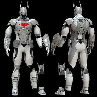 completo cuerpo batman traje baño armadura Arkham Caballero figuritas militar stl 3d impresión modelo fantasía película héroe superhéroe cómic dc cosplay 3d print model - Mito3D