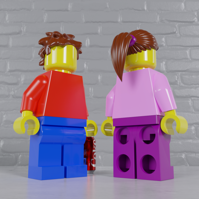 completamente articolato classico lego maxifig snap fit or magnetico gratuito 3d stampa modello in giocattoli 3dexport minifigure minifig 3D print model - Mito3D