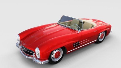 tamamen modellenmiş mercedes 300sl roadster kırmızı devir 3d model in spor arabalar 3dexport w198 büyük eski 1950s stuttgart ışık lik martı kanadı şasi hileli animasyonlu motor bulaşma fren 3d print model - Mito3D