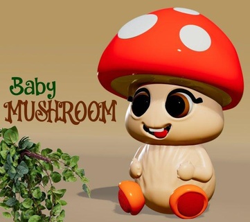 funghetto - mushroom file stl per stampa 3d free figurines filestl model3d model modellismo 3d print model - Mito3D