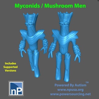fungo cogumelo homens 02 livre jogos acessórios dnd masmorra dragões underdark monstro criatura myconid fantasia 3d print model - Mito3D