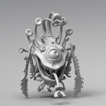 divertente coronavirus mostro 3d Stampa modello sculture alieno fantasia decorazione covid corona virus stampabile stampante arte statuetta marziano umanoide pandemia 3d print model - Mito3D