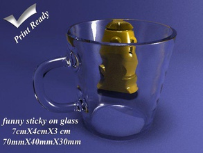 funny sticky glass stickglassstickycrashstikwithstickwithglasshobbydiyother 3d print model - Mito3D