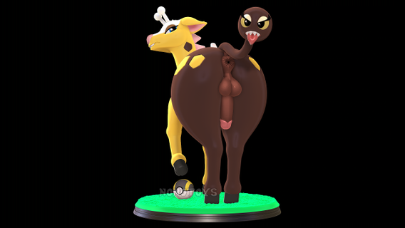 futa girafe nsfw monstres créatures Pokémon pokeball ultra mammifère vagin sauvage quadrupède queue corné afficher cracher herbe anus bouffi offre 3d print model - Mito3D