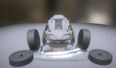 futurista carro 3d-impressão livre do veículo scifi brinquedos 3d print model - Mito3D