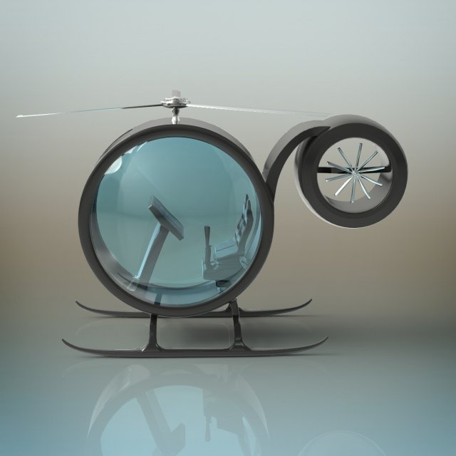 futurista helicóptero ar voar rotor esquecimento holograma cabine futuro aéreo navio dirigível vidro flyingsci fi esporte zangão Projeto conceito flutuar quadrocóptero 3D print model - Mito3D