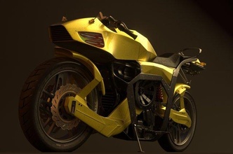 futuristisch Motorrad Motor Design Fahrrad Rennen 3d print model - Mito3D