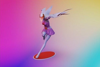 g-force - gatchaman swam princess 3d print model in sci-fi 3dexport hero anime chasracter figurines gforce 3d print model - Mito3D