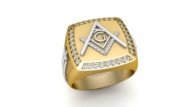 g - letra de el anillo sellar la carta alfabetos singet signetring diamante oro plata platino zbrush letras 3dprintable imprimible cnc joya joyería jewells señores los anillos 3d print model - Mito3D