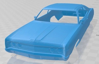 galaxie 500 fastback 1969 printable body car 3d print model in automotive 3dexport slot scalextric tamiya rc miniz hobby micro 3d print model - Mito3D