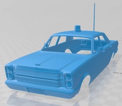 galaxie 500 sedan police 1966 imprimable corps voiture 3d impression modèle in automobile 3dexport fente scalextric tamiya rc miniz loisir micro 3d print model - Mito3D