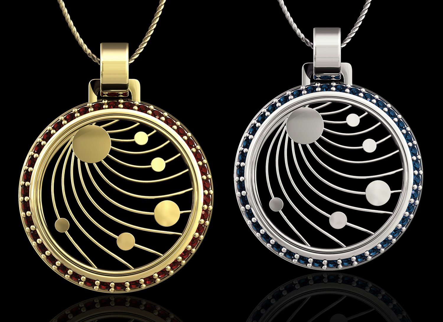 galaxy kolye 3d yazdırılabilir stl altın Gümüş platin gem taşlar elmas moda kadınlar kızlar parlak kuyumcu 3D print model - Mito3D