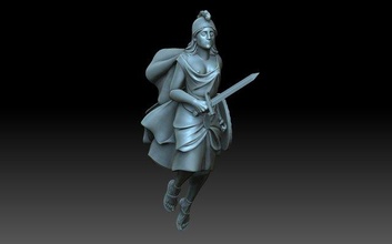 galynny figura 3d stampa modello in figurine 3dexport galeone nave figurina donna mare guerriero soldati latrina scultura decorazione arredamento decorativo 3d print model - Mito3D
