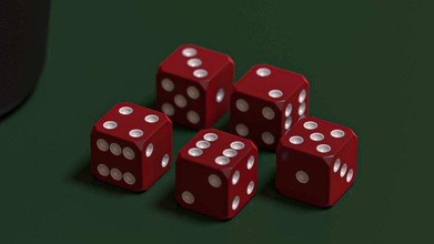 spiel of würfel 3d modell tafel spiele 3dexport gaming chance glücklich lucky gamble zocken allefünf yahtzee kasino 3d print model - Mito3D