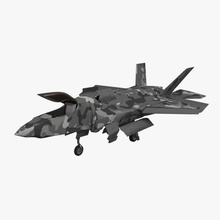 game model f35b war fly 3d in fighter 3dexport air aircraft airplane american army f-35 f35 force ii jet lightning lockheed martin military multirole plane states stealth 3d print model - Mito3D
