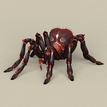 juego Listo fantasía araña insecto animal monstruo criatura viuda tarántula arácnido escuela politécnica salvaje fauna silvestre textura material veneno venenoso artrópodos 3d print model - Mito3D
