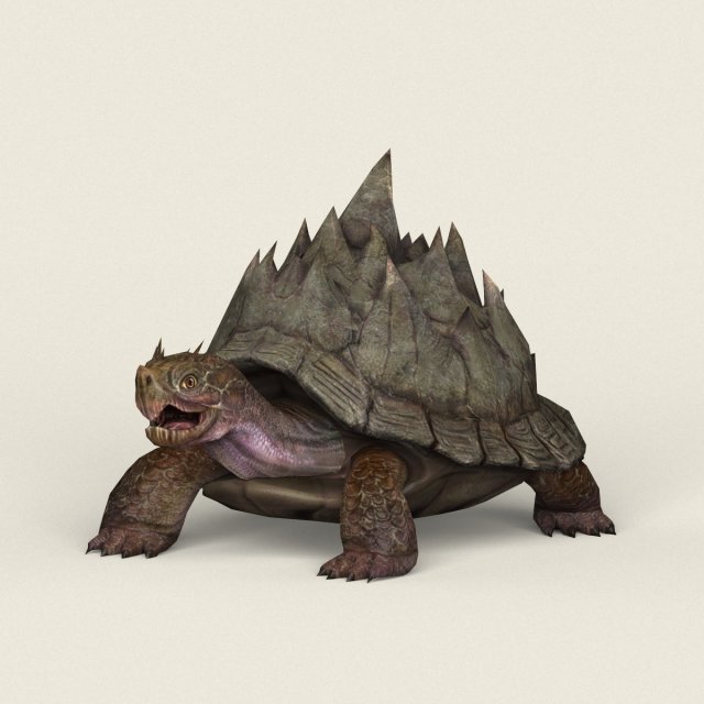 game ready fantasy turtle tortoise lizard dragon galapagos dinosaur animal mammal reptile tropical shell poly texture material cartoon realistic 3D print model - Mito3D