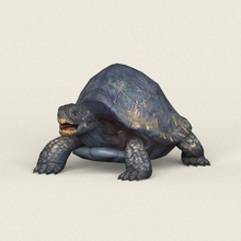 Spiel bereit Berg Schildkröte Eidechse Drachen Galapagos Dinosaurier Tier Säugetier Reptil tropisch Schale Fantasie poly Textur Material Karikatur realistisch 3d print model - Mito3D