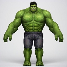 game ready superhero hulk 3d model in monster 3dexport incredible avengers age ultron marvel character banner mutation radiation iron man fantasy muscular poly 3d print model - Mito3D