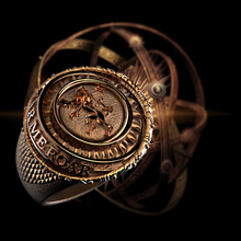game thrones lannister ring jewel round bright silver bronze gold shining slannister lion jewelry rings 3d print model - Mito3D