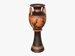 gamikos grego vaso cerâmica argila arqueologia história antigo Grécia Roma romano clássico museu pbr ar vr gameready real pobre 3d print model - Mito3D