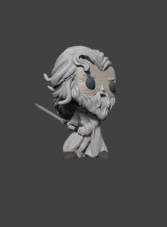 gandalf funko lord rings  monsters & creatures gandalf funko funkopop lordoftherings lord-of-the-rings lord ring miniatures mini statue collectible figure aneis hobbit  3d print model - Mito3D