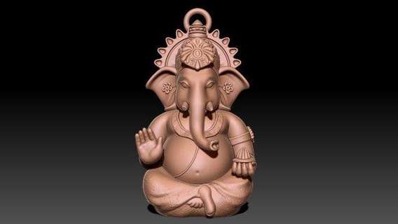 ganesh hindu statue figurines 3d asia decoration elephant figure ganesha god hinduism idol india interior lord religion sculpture statuette zbrush 3d print model - Mito3D