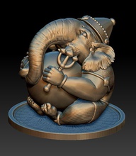 ganesha estatuilla figura 2019 gratis 3d impresión modelo in figuritas 3dexport indio dios deidad ídolo interior bronce 3d print model - Mito3D