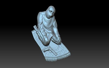 bandit 3d impression modèle in sculpture 3dexport pédant bijoux art tueur rap figurine figure 3d print model - Mito3D