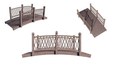garden bridge 3d model in 3dexport wood wooden park decoration exterior decorative element 3d print model - Mito3D