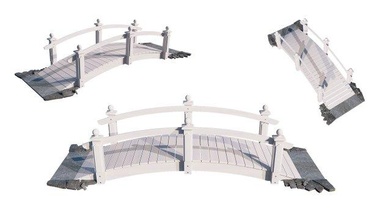 garden bridge wood wooden park decoration exterior decorative element architectural 3d print model - Mito3D
