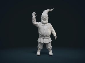 bahçe cüce ii 3d yazdır model in heykel 3dexport elf adam yaratık bıyık sakal fantezi madde noel baba peri muhteşem 3d print model - Mito3D