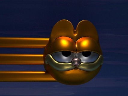 Garfield saç klips kedi komik kesimi retro 3d print model - Mito3D