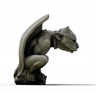 gargoyle monsters & creatures monster figure miniature stone nocturnal wings ornament sculpture animal claws fantasy art 3d print model - Mito3D