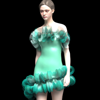 garment clo3d dress 3d print model in clothing 3dexport cloth fashion marvelousdesigner obj 3d print model - Mito3D