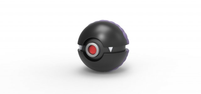 gastly orb concept container toy print printable ball 3D print model - Mito3D